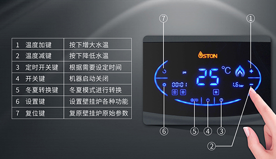 菲思盾壁掛爐熱水溫度調節